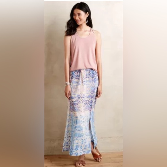 Anthropologie Maeve Waimea Silk Maxi Skirt - Picture 4 of 13